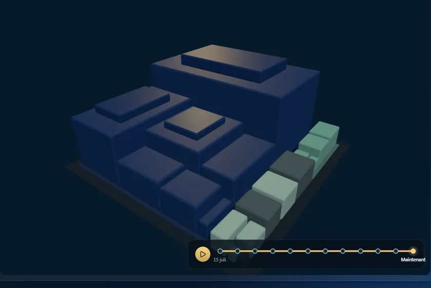 Carte 3D d'Argus Cleaner avec la machine à remonter le temps